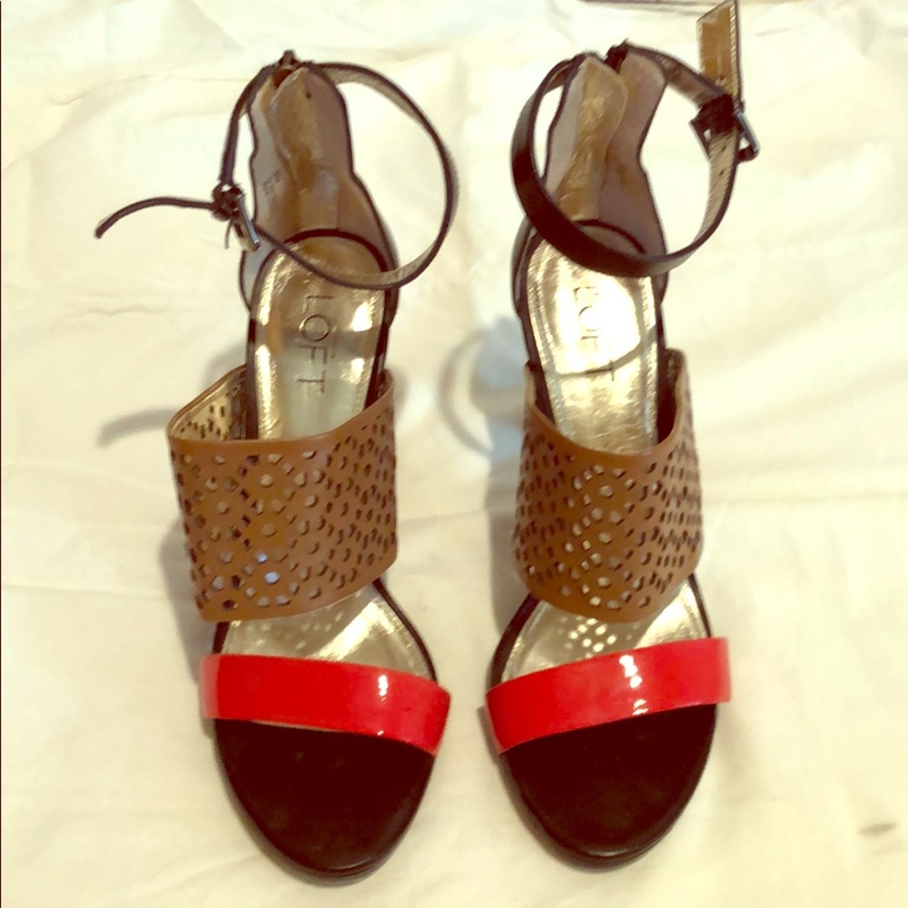 High heeled sandals.